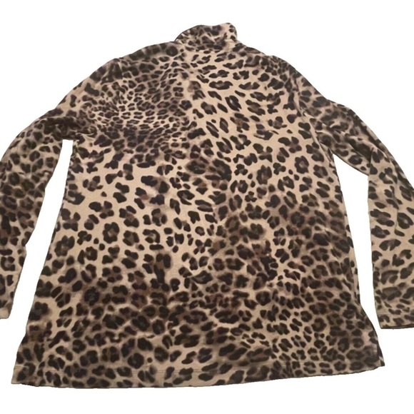 SOMA Intimates Ladies Long Sleeve Pajama Top Cheetah Print Size M good cond - Picture 2 of 5